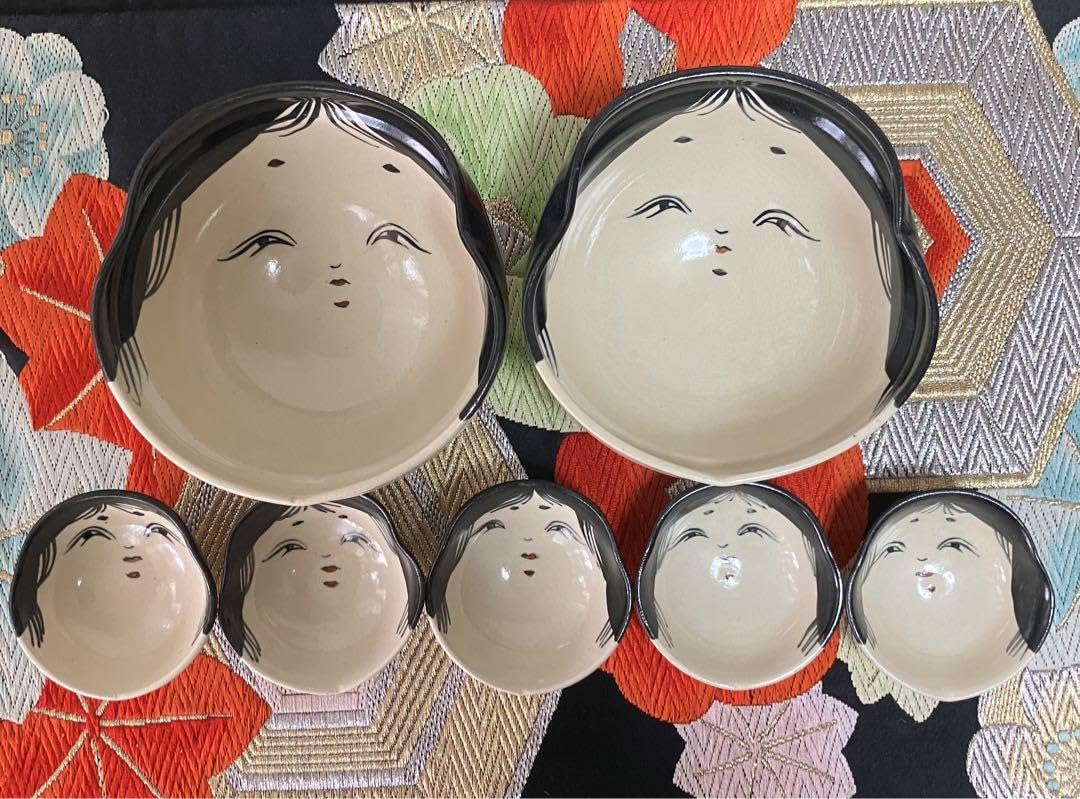 Amazon.co.jp: おかめ 抹茶茶碗2客・ぐい呑み5客セット : ホーム＆キッチン
