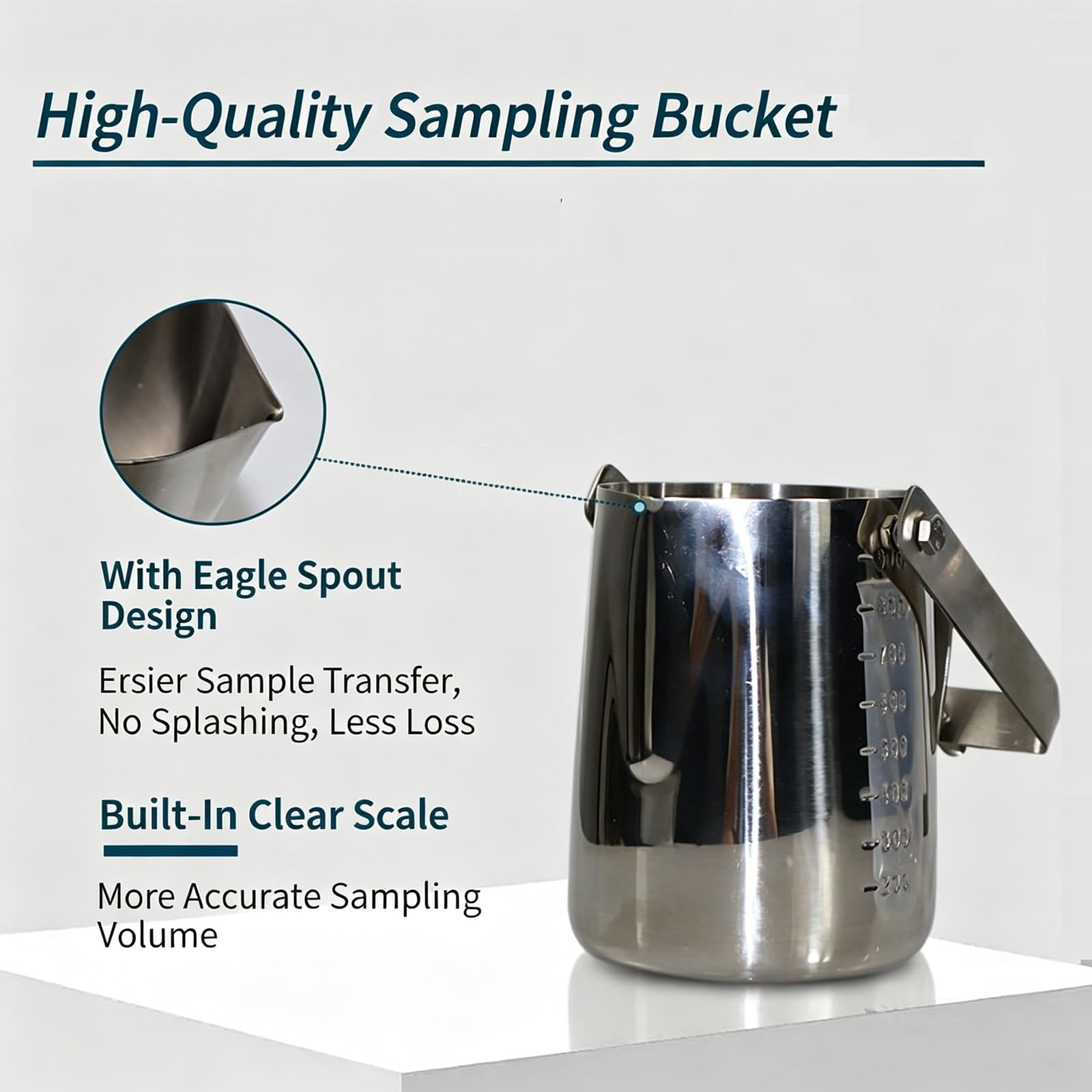 Bailer Campionatore Acqua, 500 Ml/1000 Ml Con Contenitore Di Raccolta | Attrezzo Prelievo Pozzo, Uso Industriale, Di Laboratorio E Fiume(1000ml,1.43-6.0m/4.7-19.7ft)