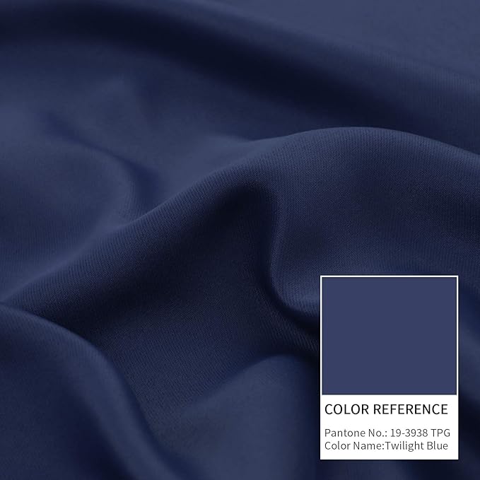 Cortinas Blackout BGment para Dormitorio, 42x63 pulgadas, 2 Paneles, Azul Marino miniatura 5