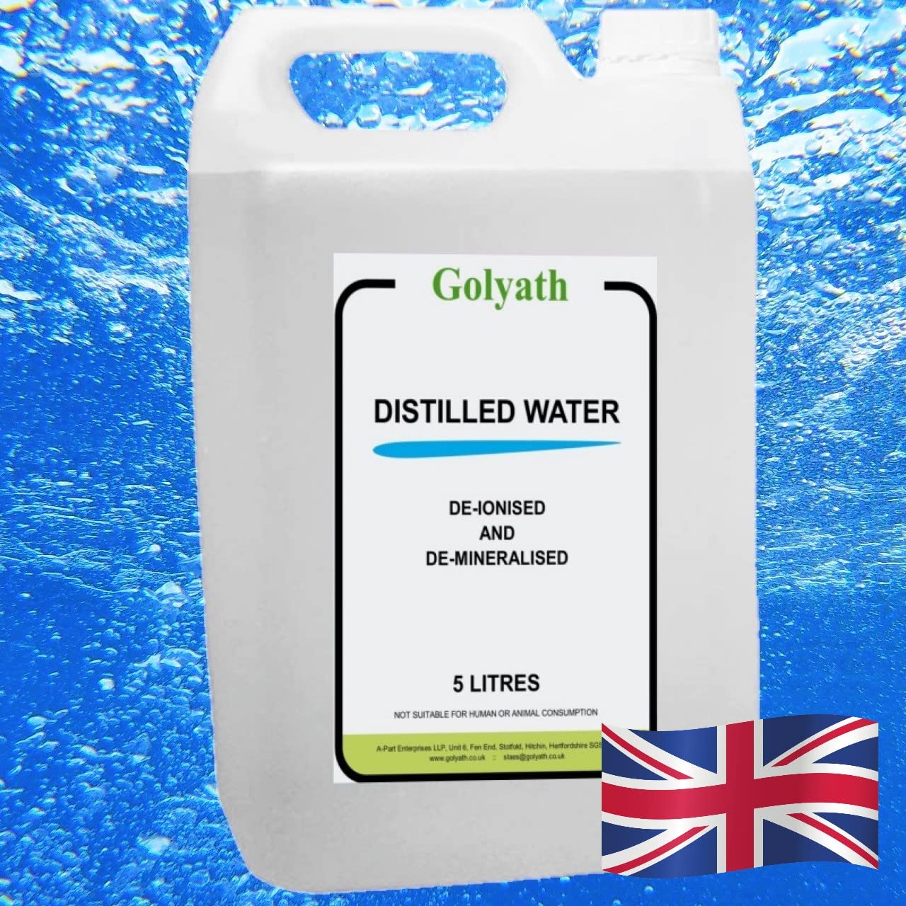 Pure Distilled Water 5L (5 Litre) Distilled Water For Plants/Irons