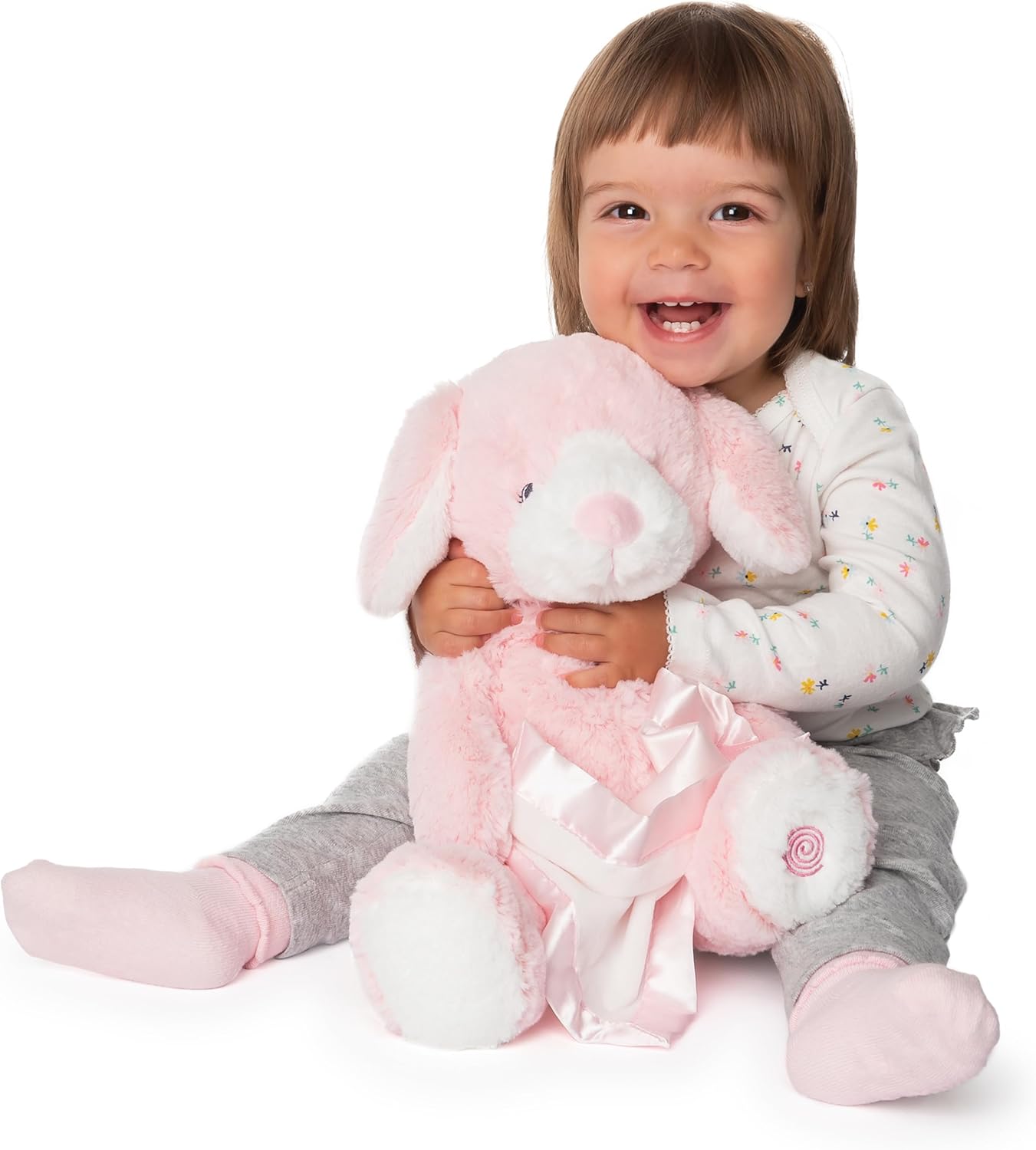 GUND Peek-a-Boo Furry Friends Animated Peek-a-Boo Puppy Plush, Pink, 10"