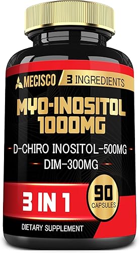 Suplemento de mio-inositol y D-Chiro inositol 3 en 1 con DIM - 90 cápsulas - 30 días