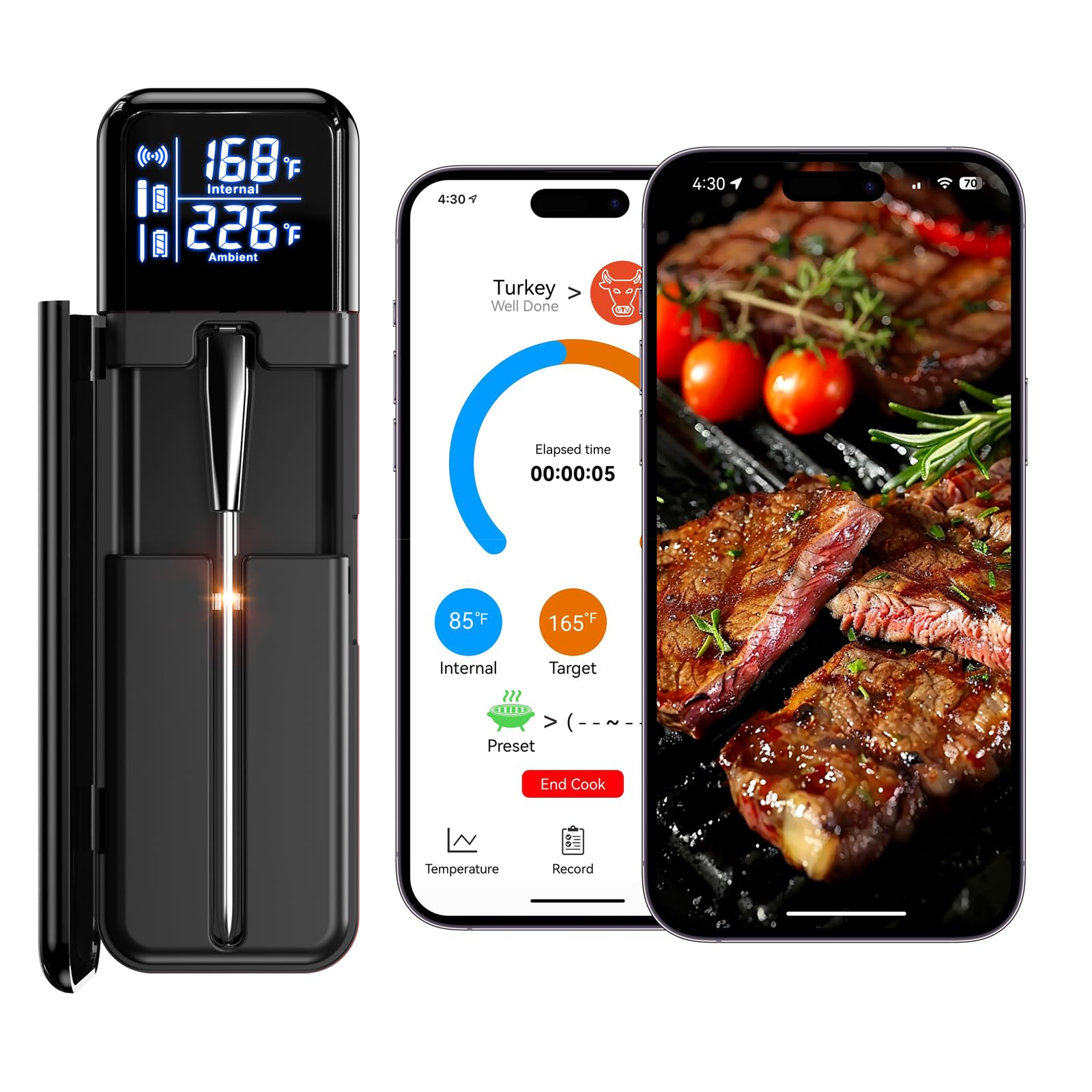SMNQIUA Smart Wireless Meat Thermometer