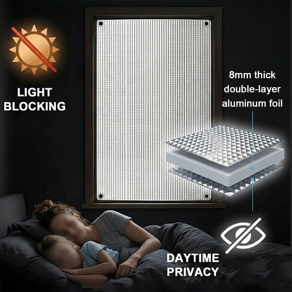 30 40 45 50 60 65 70 80cm Aluminisierte Wärmeisolierung Isolierfolie Für Fenster Verdunkelungs Folie Mit Saugnapf Wiederverwendbar Für Dachfenster Mieter Altbau(100x205cm)