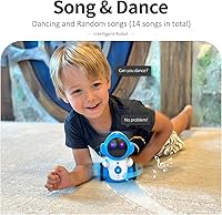 Vista 6 de GILOBABY Juguetes de Robot, Juguetes Inteligentes Recargables que Hablan para Niños, Robótica Inteligente con Sensor Táctil Controlado por Voz