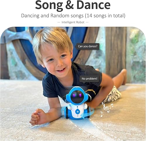 Miniatura 7 de GILOBABY Juguetes robot, juguetes inteligentes recargables para niños, robótico inteligente con sensor táctil controlado por voz, canto, bailar,