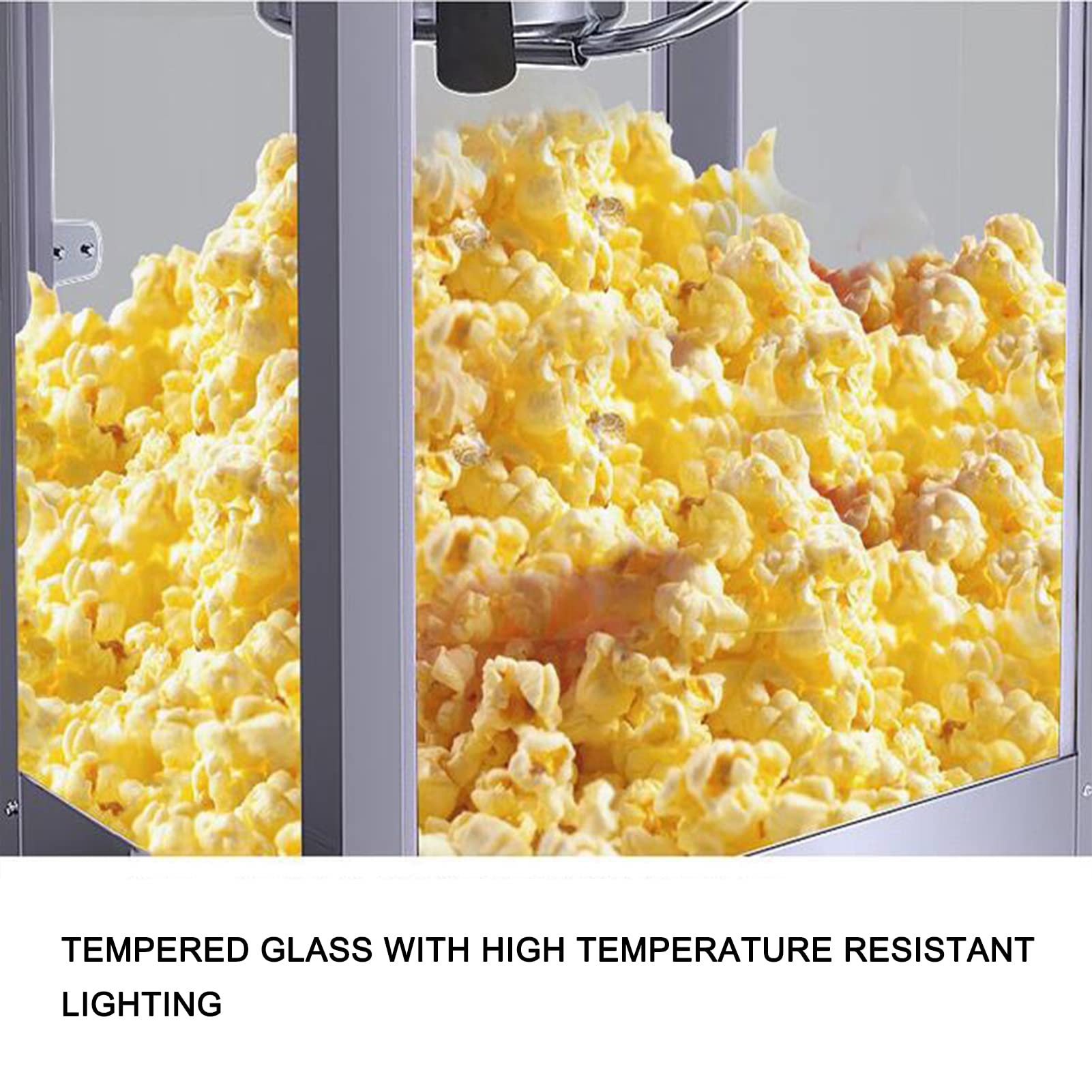 Macchina per Popcorn, Macchina per Popcorn retrò ad Aria Calda, Popper salutari con misurino e Coperchio Rimovibile, Senza Olio e Facile da Pulire, Popper per Popcorn per Serate al