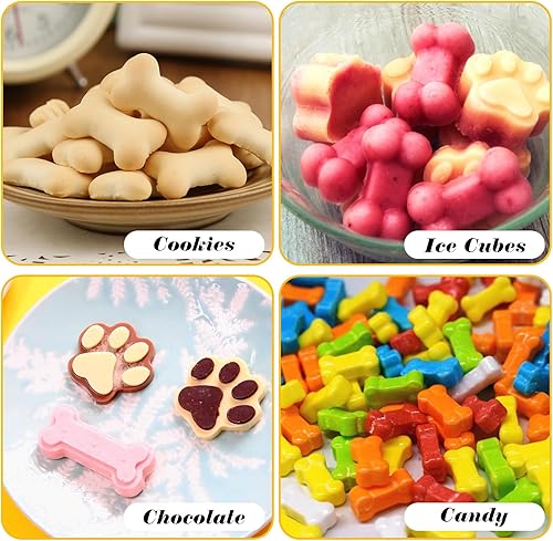 Miniatura 6 de 6 moldes de silicona para patas y huesos de cachorro, elegantes moldes de chocolate para hornear, moldes de goma antiadherentes, moldes