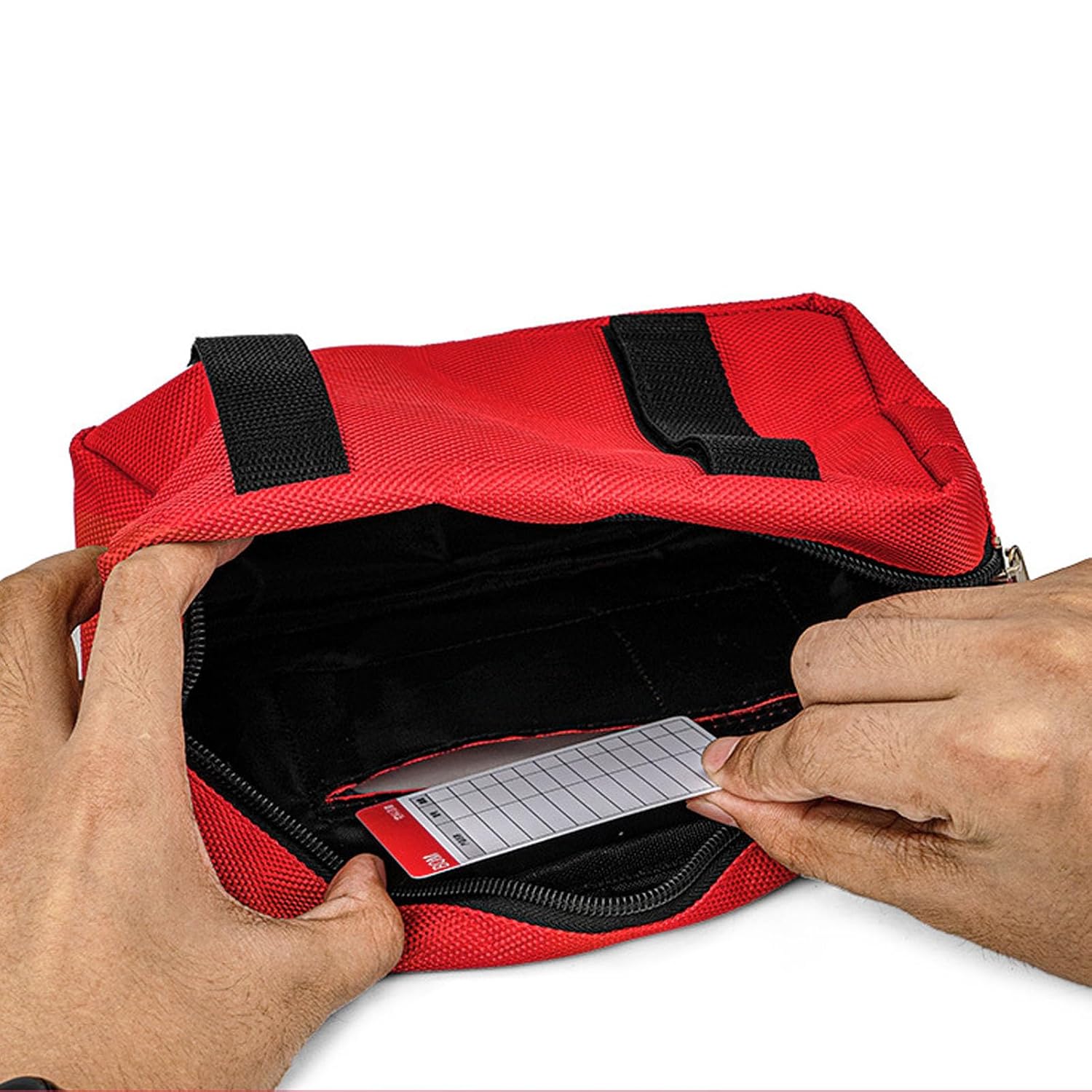Electrical Lockout/Tagout Bag, Polyester Cloth Large Capacity, Fasteners Design, Closure & Visible Nameplate, Lockout Tagout Bag