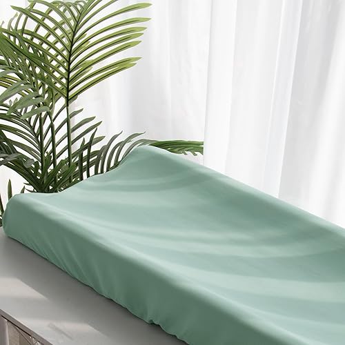 Miniatura 5 de Funda para cambiador, paquete de 4 fundas para cambiador de pañales, sábanas ajustables para cambiador de bebé de 32 x 16 pulgadas, sábanas de cuna