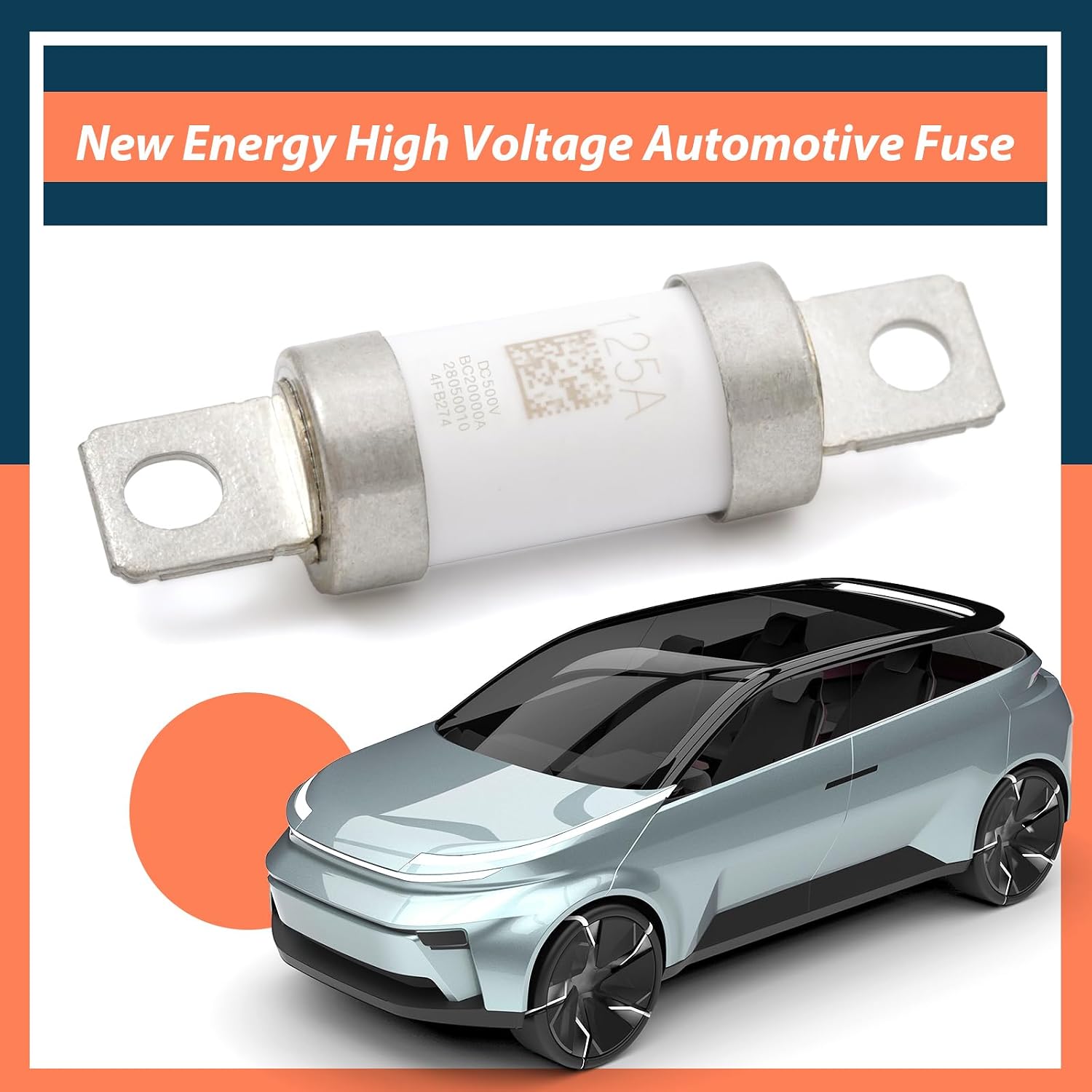High Voltage Automotive Fuse Replacement for New Energy PEC 125A DC500V BC2000A