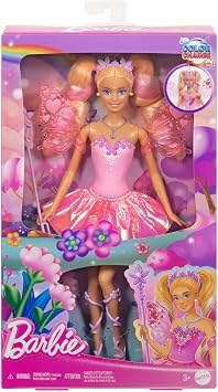 Barbie Fantasy Fairy Doll with Colour Changing Wings and Outfit Toy Wand with and Fashion Accessories JCP76
