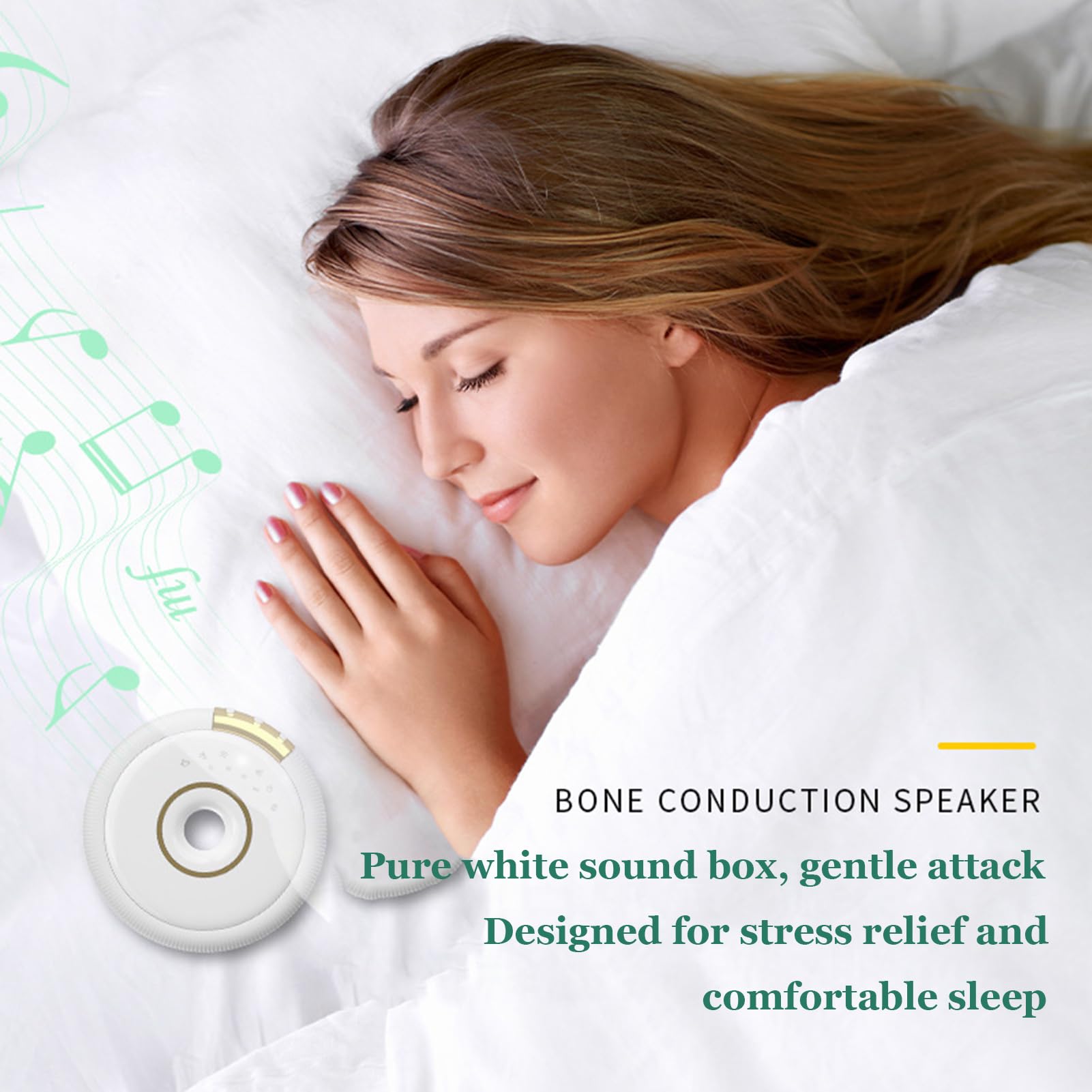 Máquina de Ruido Blanco para Dormir, Sonido con cancelación adaptativa, Alimentado por USB o batería, 3 temporizadores y función de Memoria, pequeño y portátil, para niños y Adulto