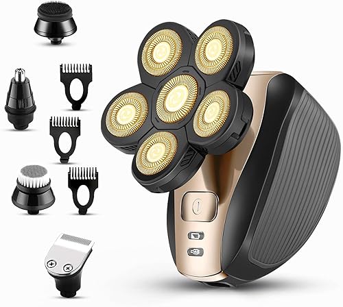 Maquinilla de afeitar eléctrica para hombres  Mejora 5 en 1 afeitadoras para hombres  Kit de afeitadora multifuncional de cabeza calva  Afeitadoras