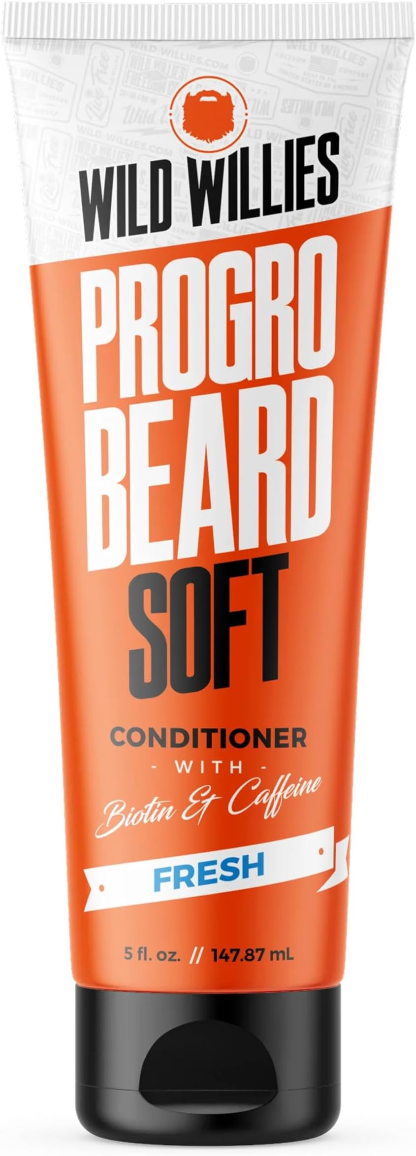 Beard Conditioner for Men - with Biotin & Caffeine for Soft, Healthy Growth - Made in USA - Now Larger at 5 oz Tube at Same Price - Great Beard Softener for Men Coarse Hair