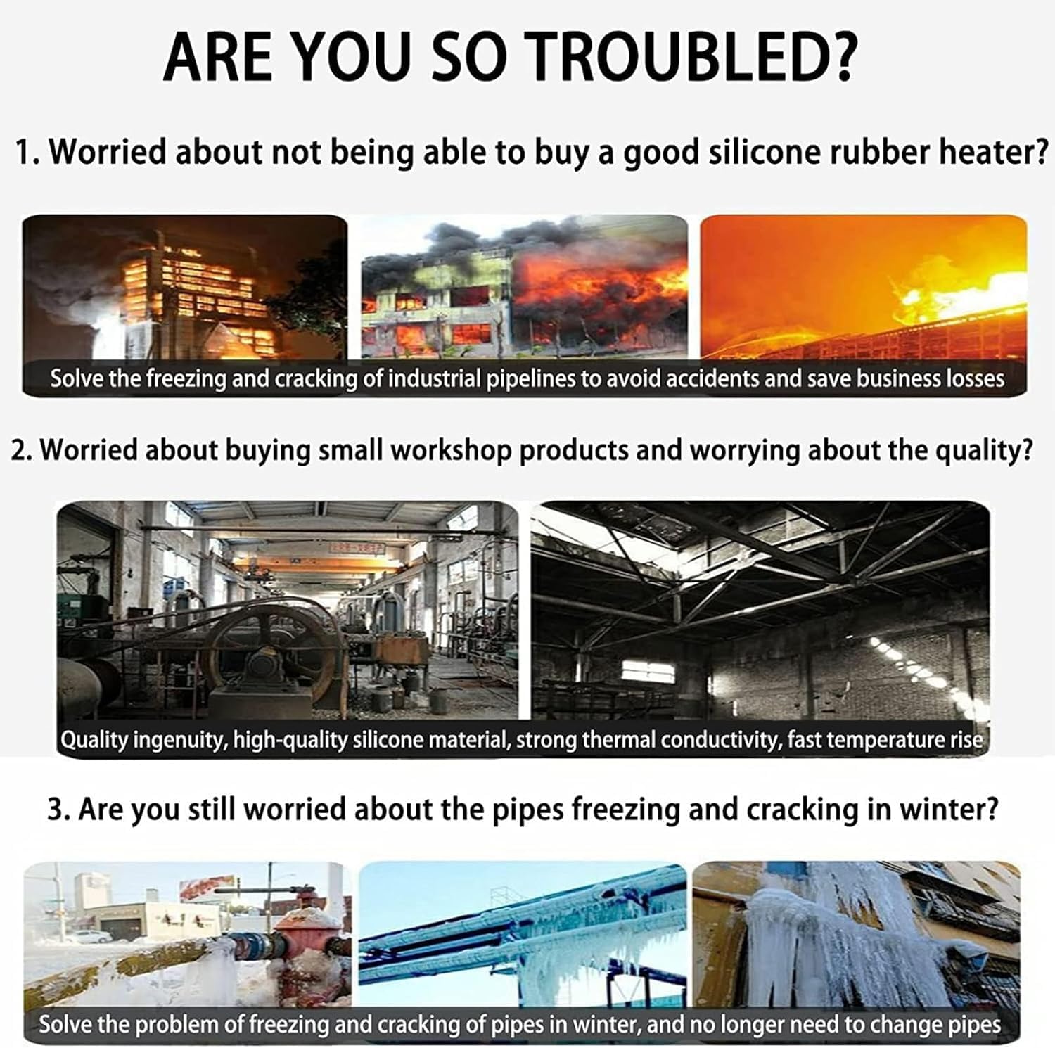 Silicone Heater Pad for Brew, Adjustable Power Output Heat Belt, 110V Multi-Purpose Heating Belt for Wine and Beer Brewing, Flexible Pipe Conditioner