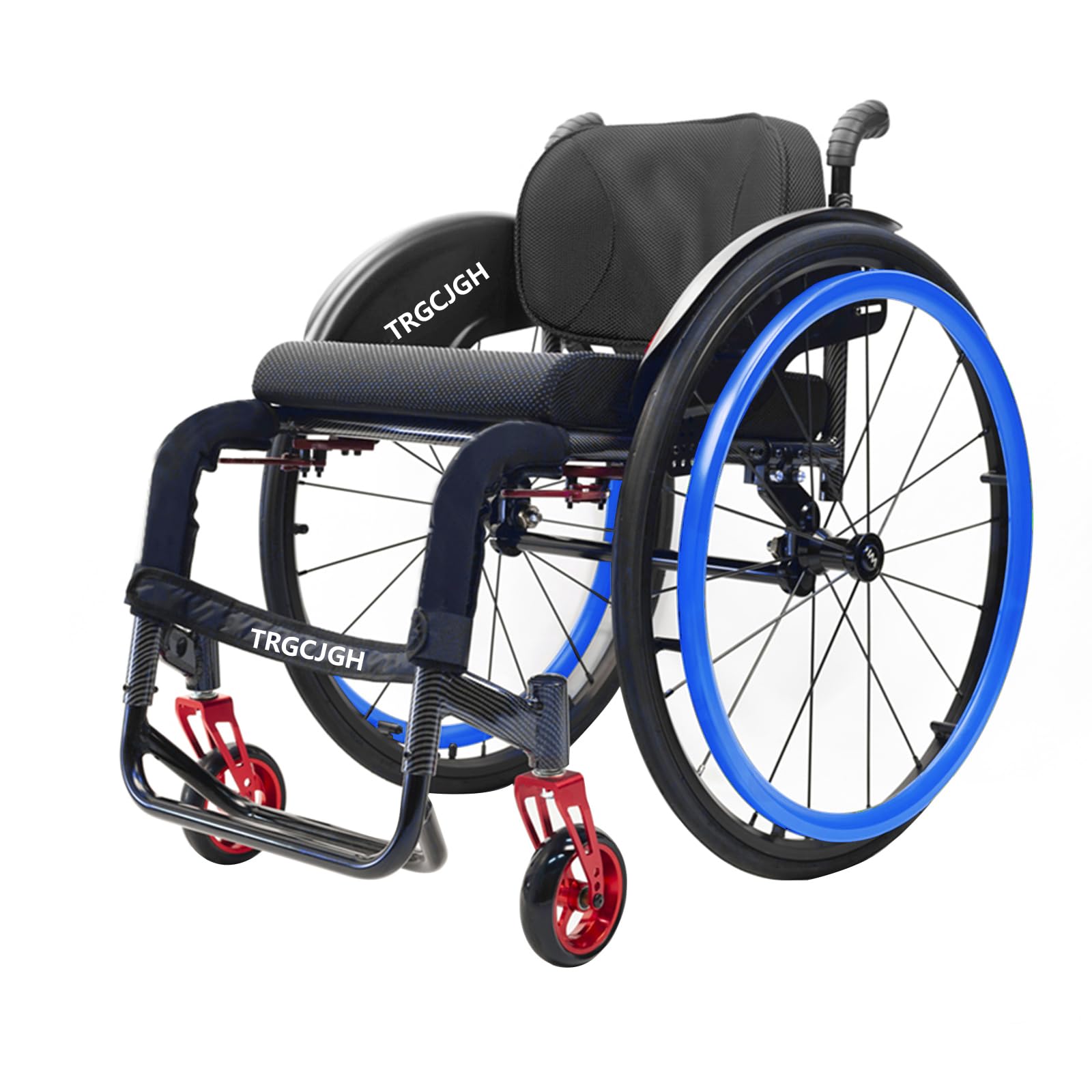 Sillas de Ruedas Adulto, deportiva, Silla de ruedas manual, Aluminio, Autopropulsable, Para minusválidos(38cm/14.9in Seat,Blue)
