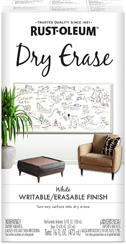 Rust-Oleum 241140 Specialty Dry Erase Brush-On Paint Kit, White