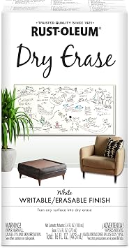 Rust-Oleum 241140 Specialty Dry Erase Brush-On Paint Kit, White