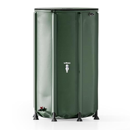 Wiltec Récupérateur Eau de Pluie Pliable 500 litres, citerne Souple