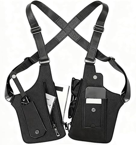 Underarm Shoulder Bag for Men, Anti-Theft Hidden Double Shoulder Armpit Bags for Travel and Daily Use