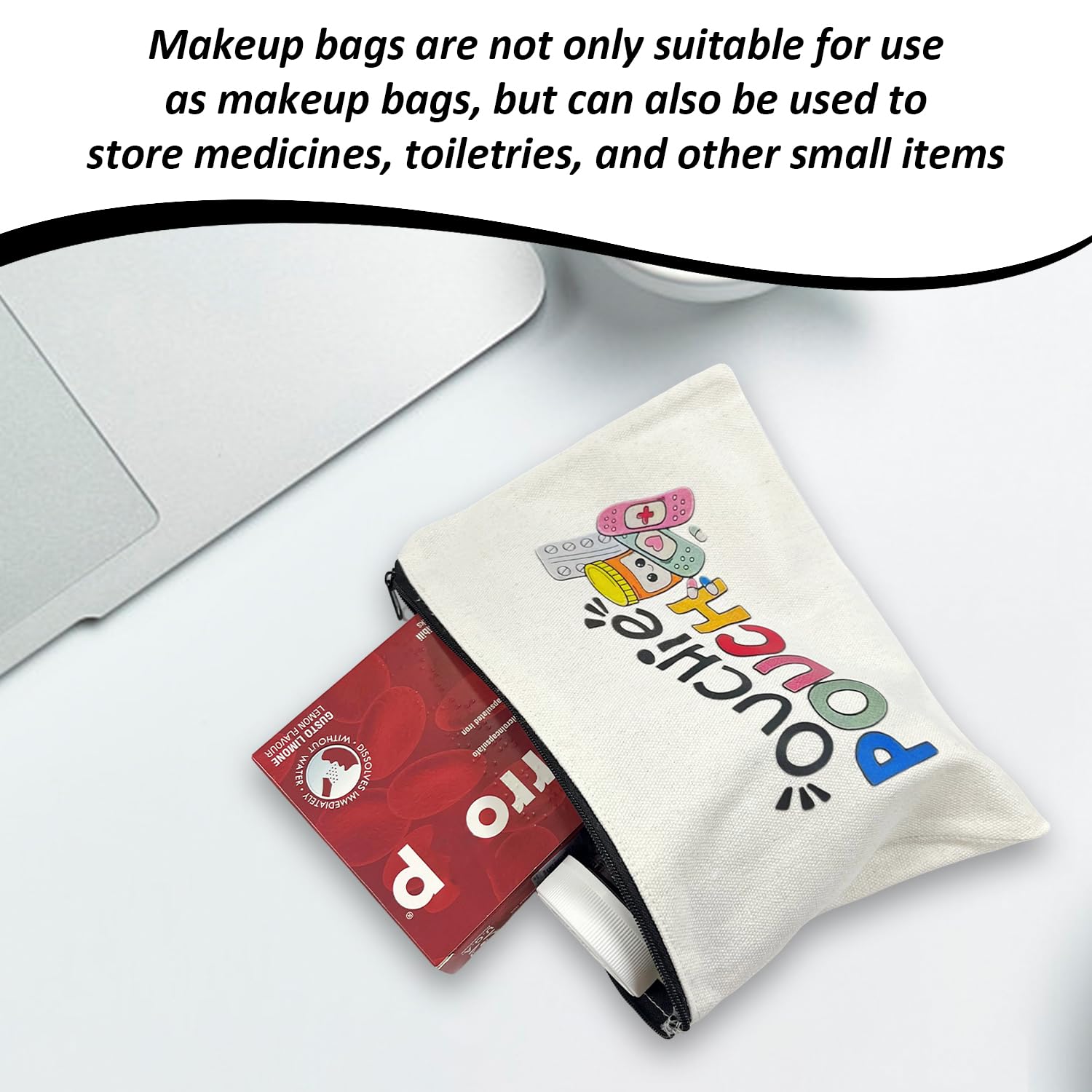 2 Lettera Portatile Sacchetti Cosmetici, Semplice Medicina Sacchetto Di Immagazzinaggio, Borsa Da Toilette Da Viaggio All'Aperto, Piccolo Oggetto Sacchetto Di Immagazzinaggio.