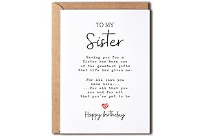 Birthday Card for Sister - Sister Is The Greatest Gift in My Life