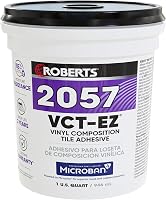 Roberts 2057-0 1 Qt VCT Tile Adhesive - Solvent-Free, Microban Protected Vinyl Flooring Glue for Secure Bonds