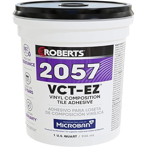 Roberts 2057-0 1 Quart Vinyl-Composition and Vinyl-Asphalt Structurally Sound Plywood of Underlayment Quality Tile Adhesive