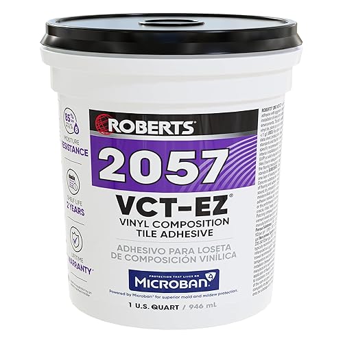 Roberts 2057-0 1 Quart Vinyl-Composition and Vinyl-Asphalt Structurally Sound Plywood of Underlayment Quality Tile Adhesive