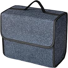 HAPPY SUGAR Car Trunk Case, Storage Box, Car Wash Supplies, Luggage Organization, Car Interior, Trunk, Car Supplies, Foldable, Felt Material, Anti-Slip (Gray)