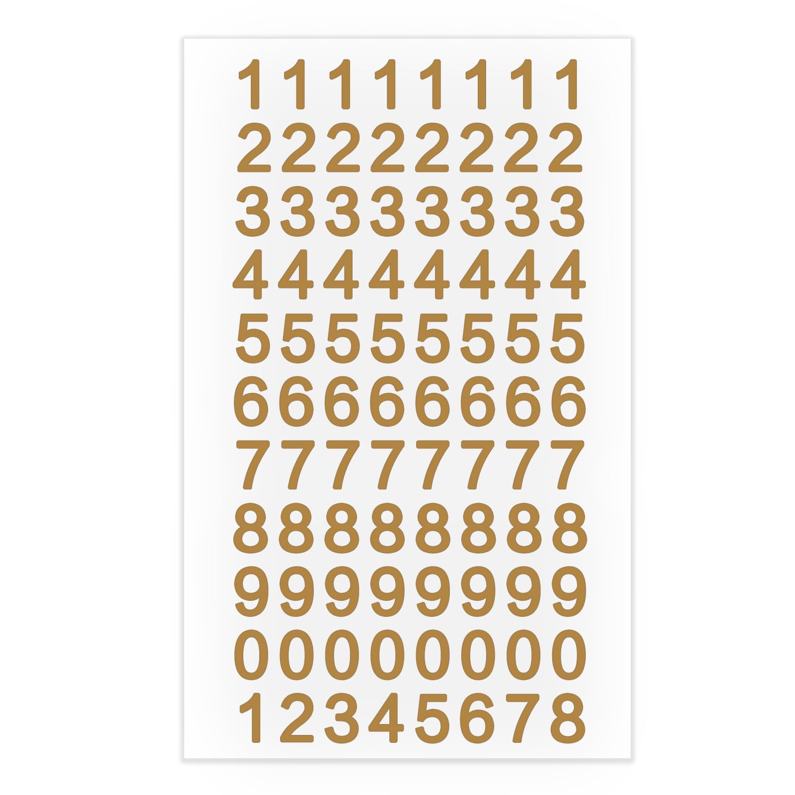 Pegatinas de Números Fáciles de Colocar, 90 Números Adhesivos Números y Números del 0 al 9, Numeros Adhesivos Resistente Al agua y a la Intemperie para Buzón, Casa, Puerta (oro mate)