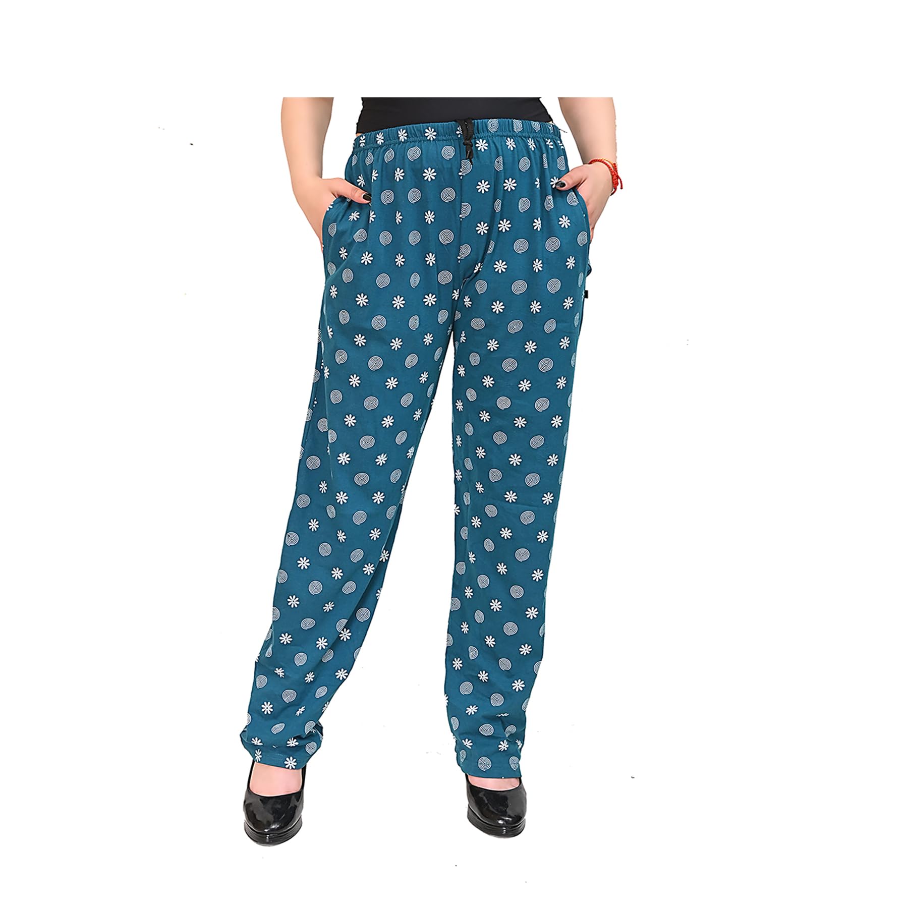 Women's Regular Fit Cotton Printed Pyjama/Track Pant/Lower | Comfortable Nightwear and Lounge wear-image-31
