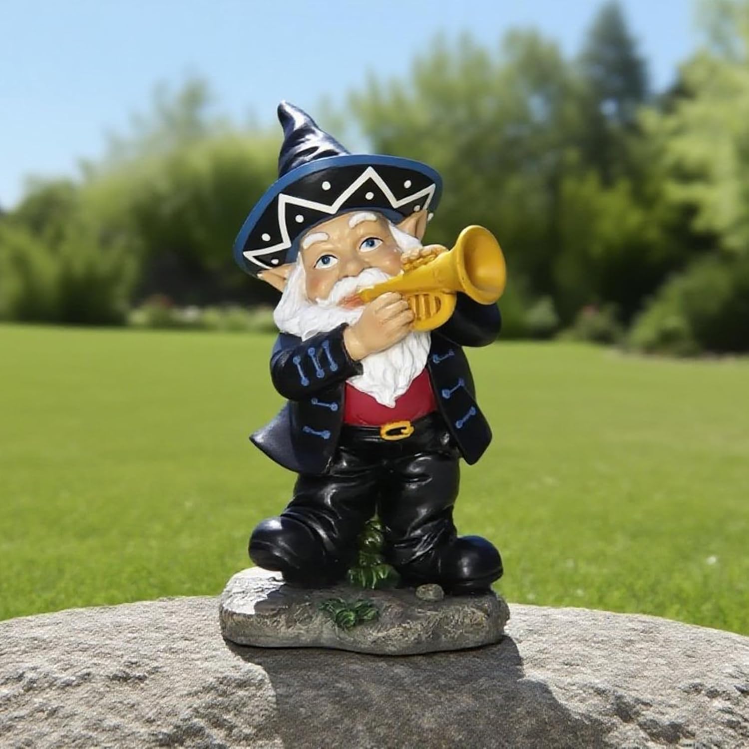 Nature's Mark 10" H Resin Mariachi Band Gnome - Trumpet