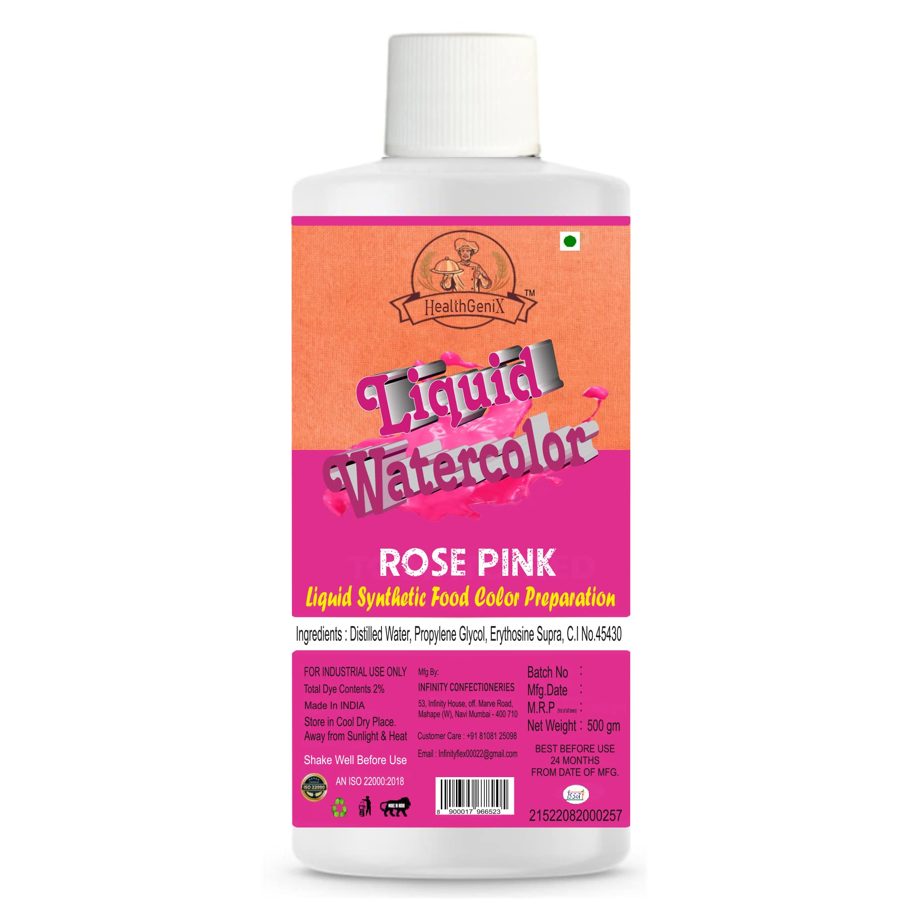 HEALTHGENIX Liquid Food Color, PINK - 500ml (B0BBZQ8PSL) Amazon Price History, Amazon Price Tracker