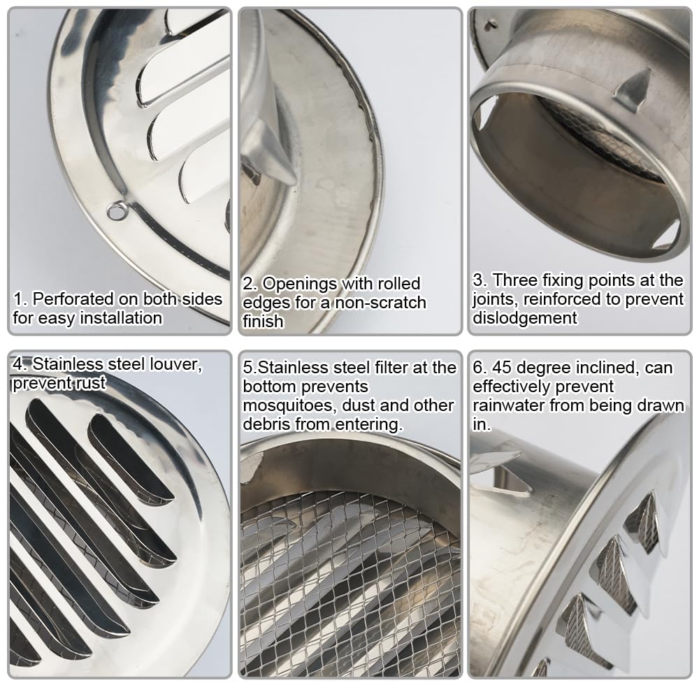 KineticKraft 2 Pack Air Vent Cover, 4 Inch / 100 mm - Image 3