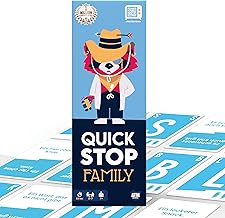 ATM Gaming QuickStop - Das Buchstaben-Duell - Familien-Edition - Kartenspiel für Kinder und Erwachsene - Schnell und Verrückt - 2 bis 7 Spieler - Kartenspiel ab 10 Jahren - Familienspiel