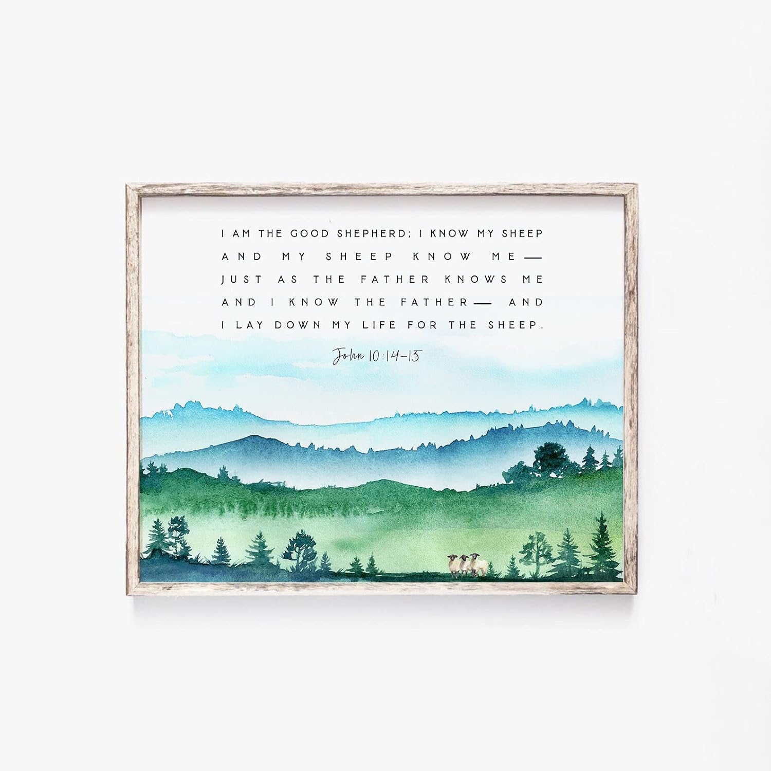 Amazon.com: John 10:14-15 I am the good shepherd Bible verse wall art ...