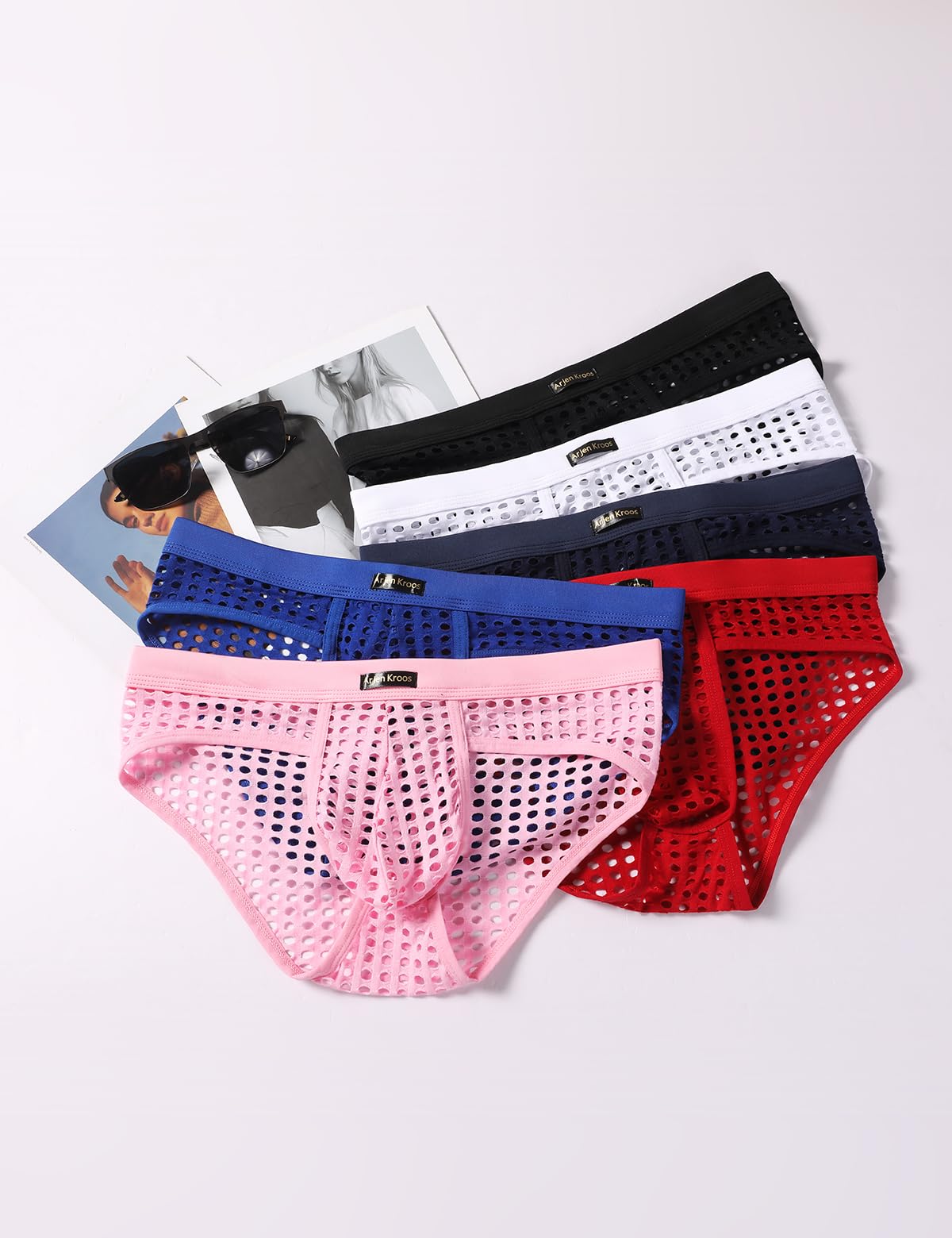 Slip Homme Sexy Chic Transparent Caleçon sous-vêtements Lingerie Sexy Hommes Mesh Respirant Underwear Noir M