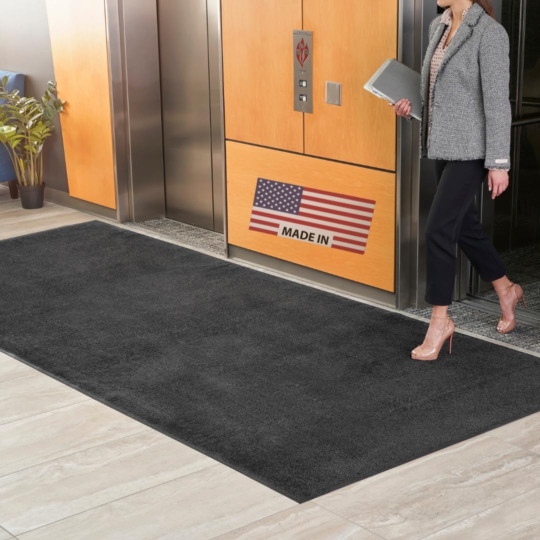 Consolidated Plastics Ultimate Mat - Made in USA, Commercial Grade Business Entrance Mats for High-Traffic Areas, Non-Slip Rubber Back (45" x 95",