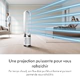 Dyson Purifier Cool™ PC1 Tower Fan Air Purifier, HEPA H13 Filtration – Powerful Cooling & Whole‑Room Air Purification, App & Remote Control, Bladeless, 350° Oscillation (White) - 3