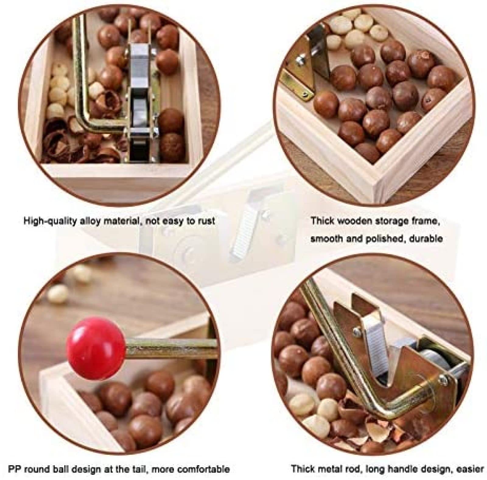 Pinzas manuales para nueces de Cascanueces, Herramienta Ajustable y Resistente para Abrir Galletas de nueces, para nueces, castañas, nueces, avellanas, almendras, duraderas, Modelo actualiza