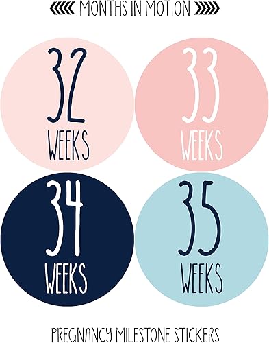 Miniatura 7 de Calcomanías semanales de crecimiento del embarazo, de semana a semana, embarazada esperando fotos, recuerdo de maternidad, panza de bebé,