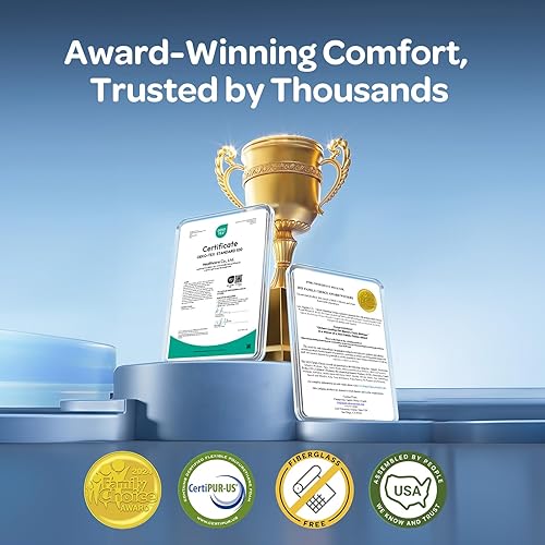 Miniatura 6 de OhGeni - Colchón de 12 pulgadas tamaño King, de espuma viscoelástica con gel de enfriamiento en una caja, superficie de tacto fresco, sensación