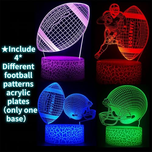 Miniatura 3 de Luz nocturna 3D  Lámpara holográfica de fútbol de 4 patrones, regulable, control remototáctil inteligente, 16 LED que cambian de color, decoración