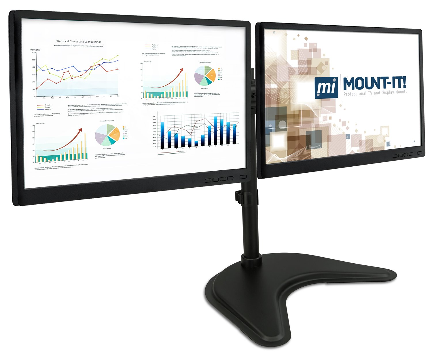 Mount-It MI-1781 Dual Monitor Desk...