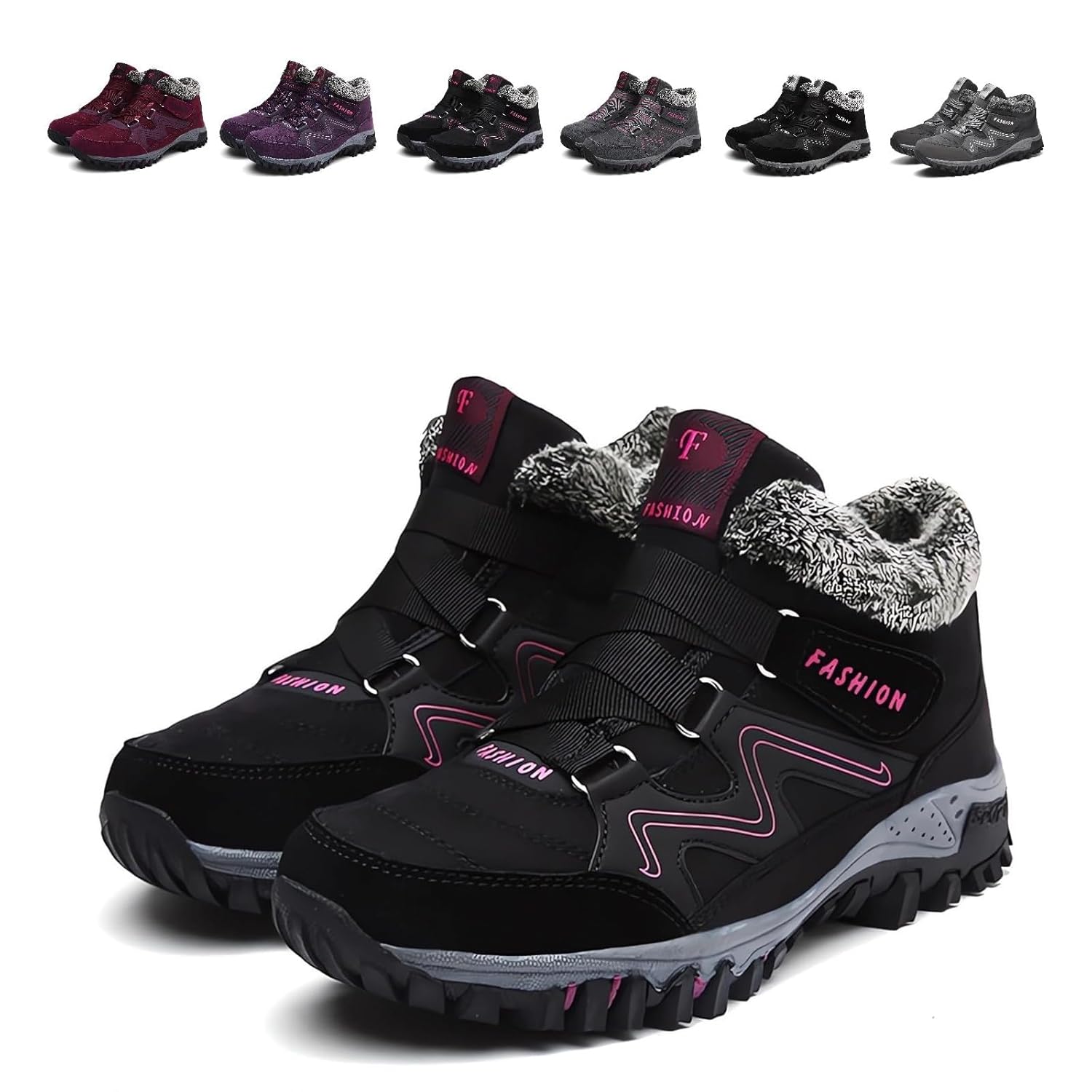 Womens Winter Snow Boots Walking Shoes Waterproof Snow Winter Warm Hiking Work Comfy Boots