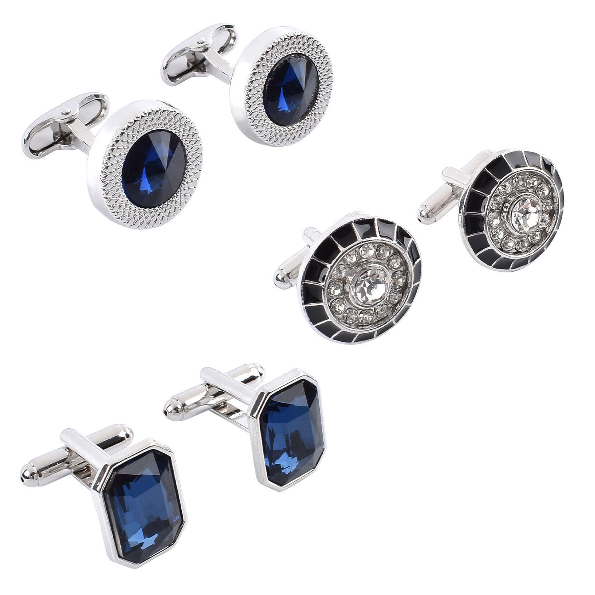 3pcs Cufflinks Set for Men, Cufflinks for Men Formal, Elegant French Cufflinks, Ideal for Business Meetings and Wedding Ceremonies, Sophisticated Office Wear Accessories-image-16
