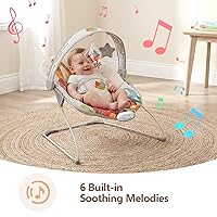 Vista 3 de Mecedora de bebé para bebé, asiento de mecedora de bebé, mecedoras eléctricas para bebés con música para bebés de 0 a 6 meses hasta 20 libras