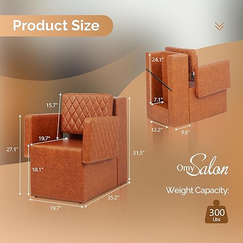 Miniatura 3 de OmySalon Sillas secadoras para salón, silla profesional de secador de pelo para secadora con capucha, asiento extra ancho, muebles de peluquería de
